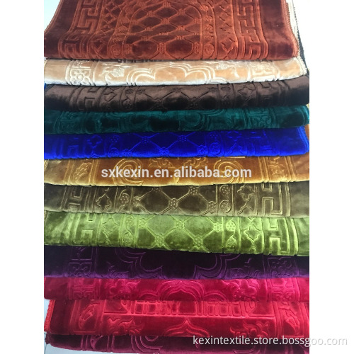 Thick green color foldable muslim prayer mat